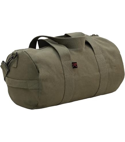 バッグ 30's~ canvas duffle bag w/ old Talon zip Vintage Military Style 30 in Canvas Duffel Bag