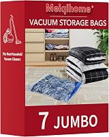 MEIQIHOME Vacuum Storage Bags Jumbo 7 Pack Space Saver 39x27 Double Zip