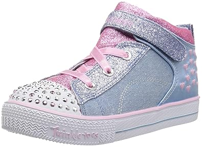 Skechers Mädchen Shuffle Lite-Dainty Denims Hohe Sneaker