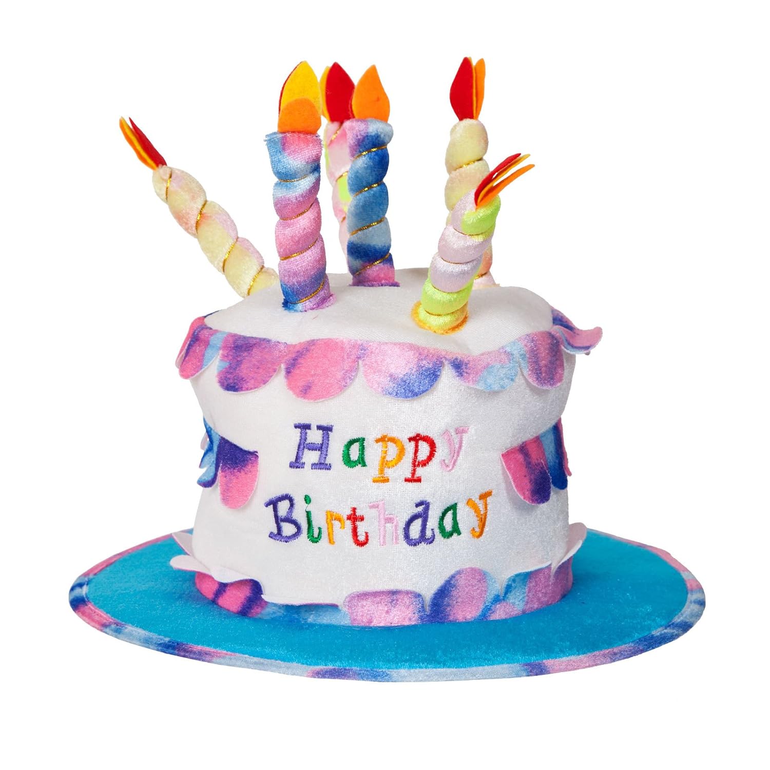 Adult Happy Birthday Cake Hat With Candles Fancy Dress Party Accessory Funny New