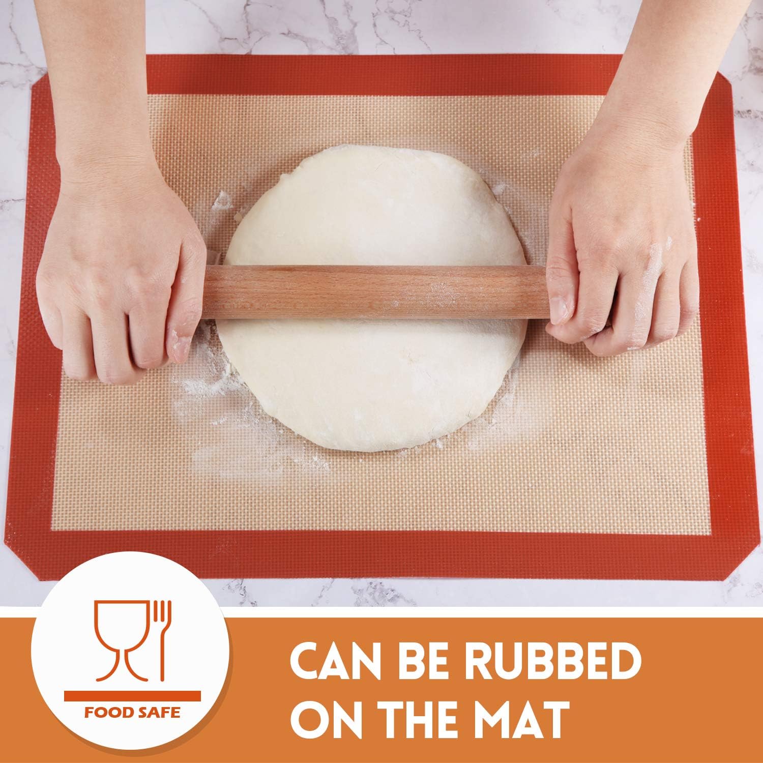 STATINT Silicone Baking Mat Non-Stick, Set of 2 Half Sheet Heat Resistant Liner | Cookies, Meats, Vegetables, Pastries | Reusable, Eco-Friendly, Dishwasher Safe, 16.5" x 11.6": Kitchen & Dining