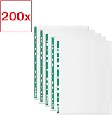 Esselte A4 Punched Pockets 200 x Poly Pockets 34 Micron Green Spine 200 Pack view 3