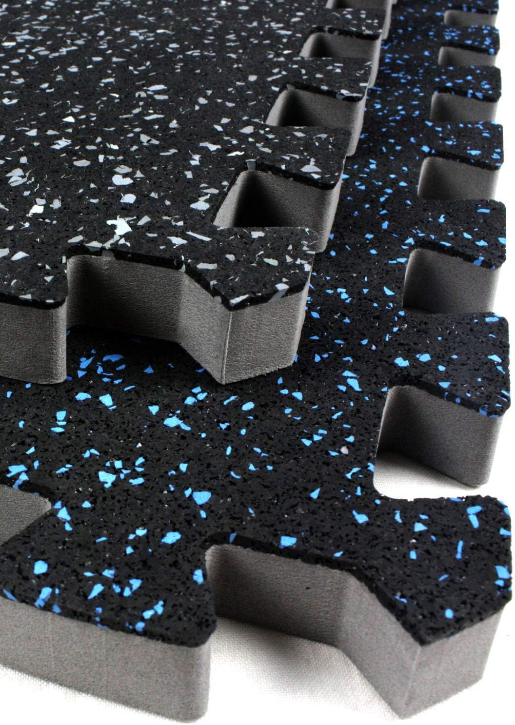 IncStores 3/4" Soft Rubber Interlocking Gym Flooring Tiles - Perfect Mats for Home Gyms, Insanity, P90X, Cardio and More
