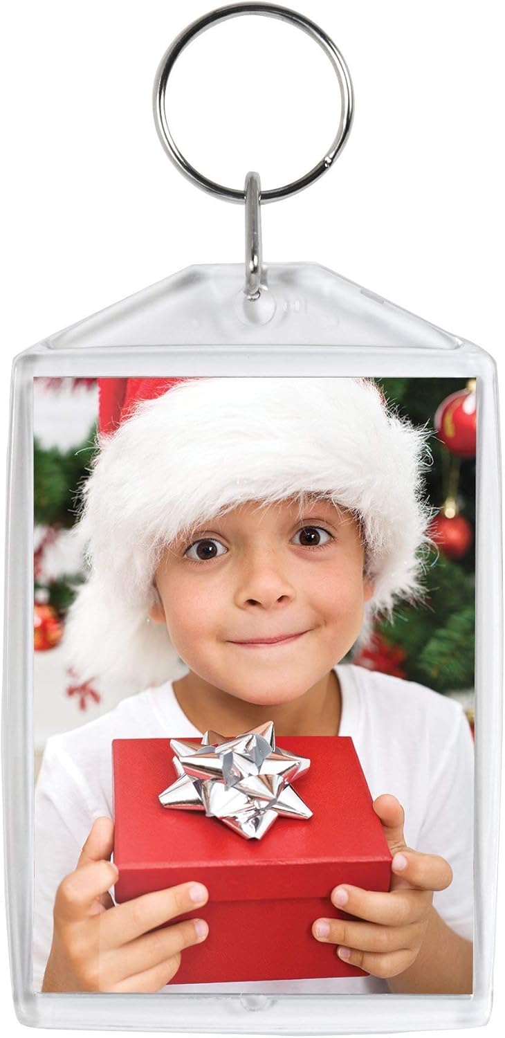 Acrylic Photo Snap-In Keychain - 25 Pack (2" x 3") at  Women’s Clothing store