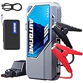 AUTOONE M4 Jump Starter 8000A Car Battery Jumper Starter Portable, 12V Jump Pack (All Gas/12L Diesel) Jump Box for Car Battery with Built-in Booster, Storage Case, LED Light, Jumper Cables