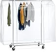 ZWMYF Housse De Protection Pour Portant Vêtements - 150x50x110cm - Transparente, étanche - Fermeture éclair