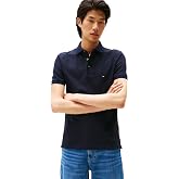 Tommy Hilfiger Men's Short Sleeve Polo Shirts in Slim Fit with Stretch and Organic Pique Cotton