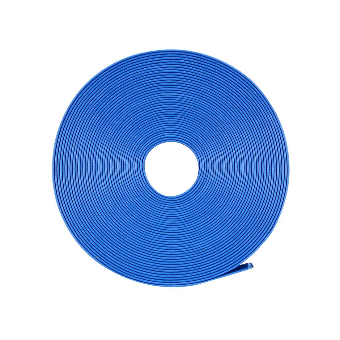 sourcing map Heat Shrink Tubing 16mm Flat Width 2:1 Heat Shrink Wrap Cable Sleeve Tube 5m Blue