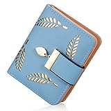 Women's Short Leather Card Holder Purse Zipper