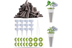 AMBGROW 85 Pack Hydroponic Pods Supplies for Aerogarden Pods, Grow Sponges for Hydroponics, Seed Pods Kit with 36 Grow Sponges, 36 Pod Labels,12 Plant Labels, 1 Tweezer for Hydroponic Indoor Garden System
