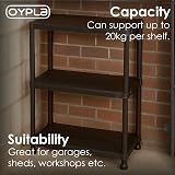 Oypla 3 Tier Black Plastic Heavy Duty Shelving Racking Storage Unit view 6