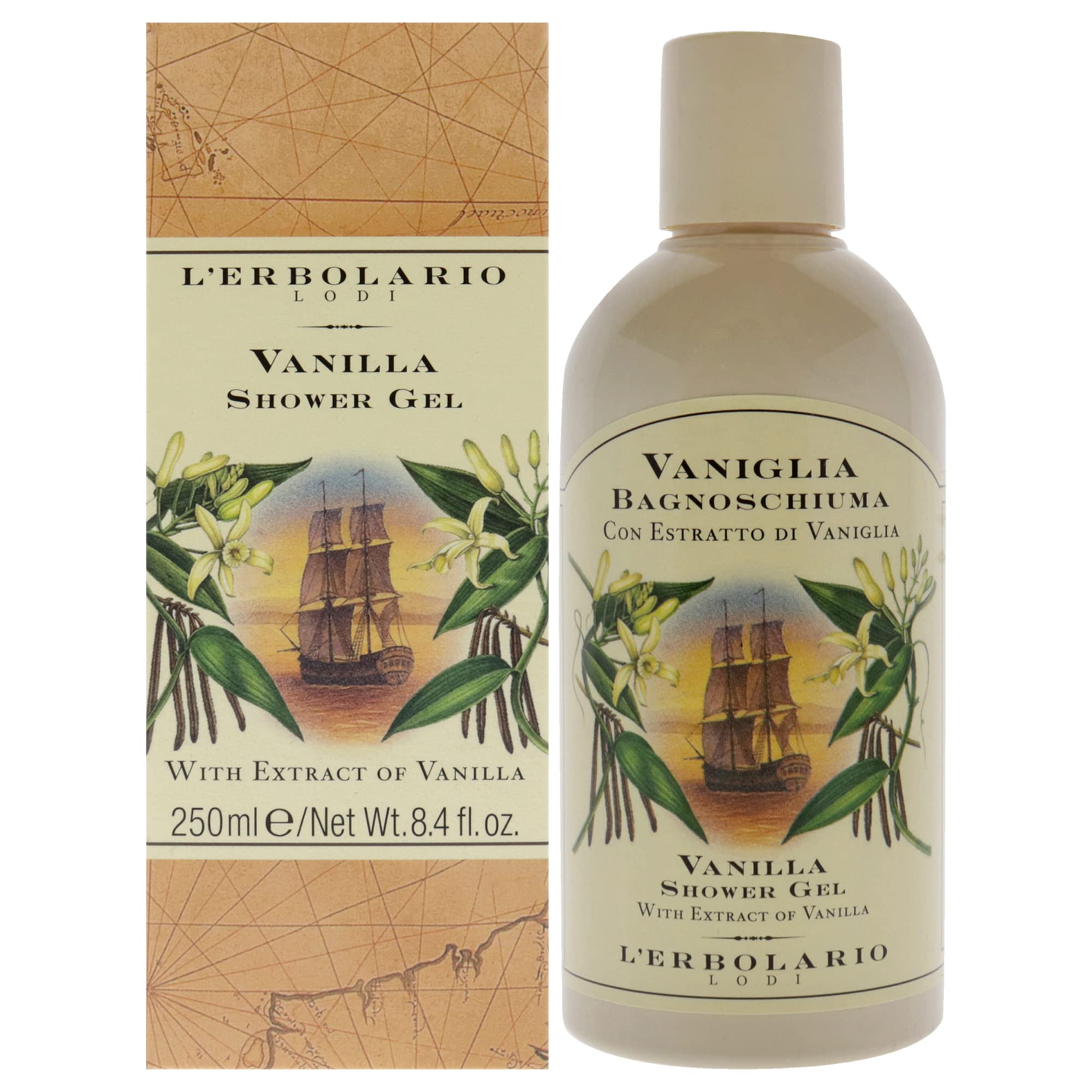 LErbolario Vanilla Shower Gel For Unisex 8.4 oz Shower Gel