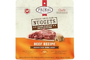 Primal Pet Foods 850334004317 Freeze Dried 5.5 oz Nugget Dog Beef by Primal