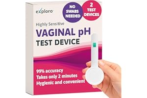 Exploro Vaginal pH Balance Test, PH Balance for Women, Vaginal Health pH Test Device, Vaginal Infection Test Kit Alternative to pH Test Strips & PhD Boric Acid, (Pack of 2) Devices