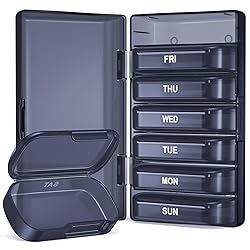 PULIV Pill Organizer with Large Capacity, Dual