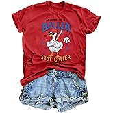 Baseball Shirts Women Baseball Mom T-Shirt Baseball Fan Tee Short Sleeve Tops