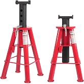 Maxority 10 Ton (20,000 lbs) Capacity Heavy-Duty Medium Profile Pin Type Adjustable Jack Stand for Trucks &amp; Equipment, 1 Pair