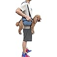 COODEO Dog Carry Sling, Emergency Backpack Pet Legs Support & Rehabilitation Dog Lift Harness for Nail Trimming, Dog Carrier for Senior Dogs Joint Injuries, Arthritis, Up and Down Stairs (M, Blue)