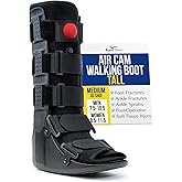 Brace Direct Tall Air CAM Walker Fracture Boot &amp; Medical Walking Support | Orthopedic Support for Broken Foot, Sprained Ankle &amp; Injury Recovery, Built In Pump Compression, Air Cast Alternative (M)