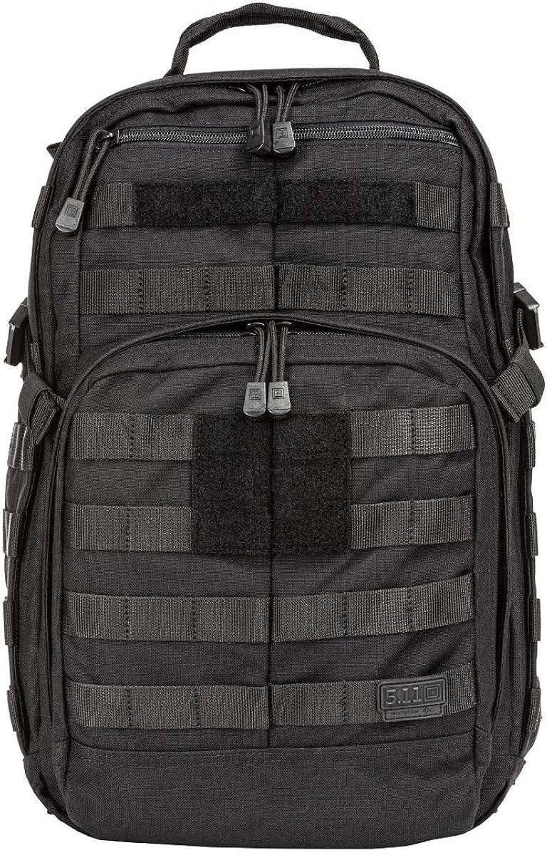 5.11 Tactical Military Backpack - RUSH12 - Molle Bag Rucksack Pack, 24 Liter Small, Style 56892, Black : Clothing