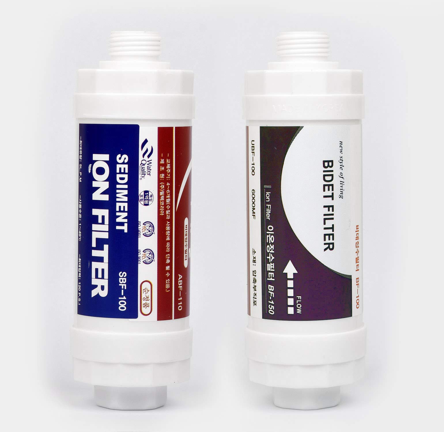 GiniHomer ION Filter KBF-100 Bidet Water Filter Set of 2