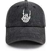 Skeleton Hand Hat for Men Women, Embroidered Skeleton Hands Baseball Cap Halloween Dad Hat