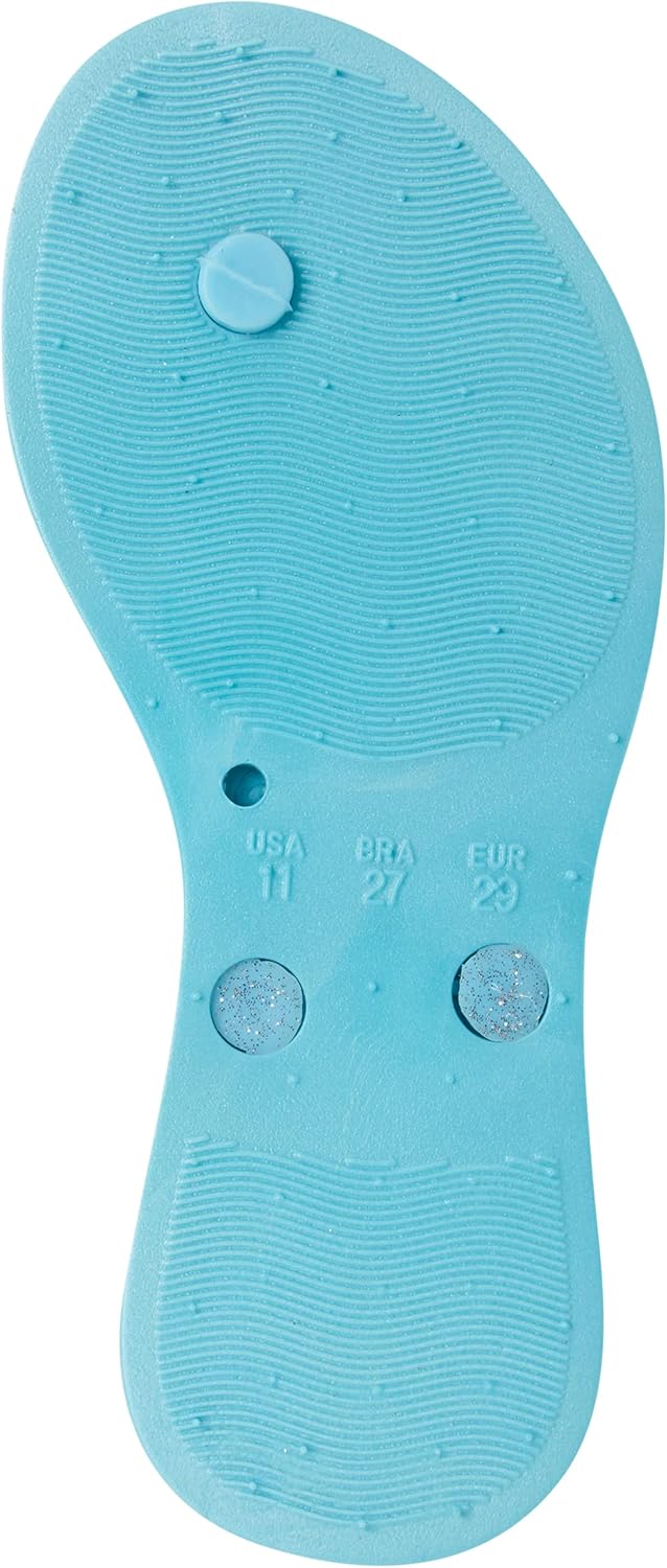  | Lilly of New York Toddler Girls' Sandals - Thong Flip Flops with Bow and Heel Strap (2 Pack) | Sandals