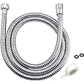 Klabb 59 Inch/150cm Stainless Steel Handheld Shower Hose, Flexible and Durable Replacement Hose with Brass Insert and Nut