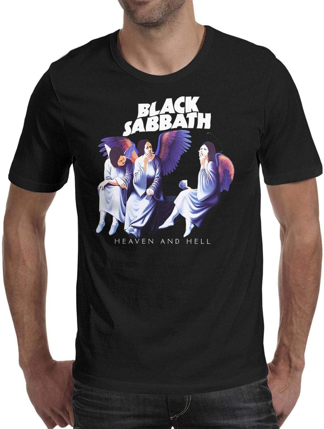 Ozzy-Osbourne-Black-Sabbath-Mask- Mens Short Sleeve Cotton Shirt Basic Tee