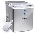 Igloo Electric Countertop Ice Maker Machine - Automatic and Portable - 33 Pounds in 24 Hours - Ice Cube Maker - Ice Scoop and Basket - Ideal for Iced Coffee and Cocktails - Silver
