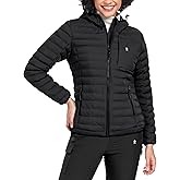 Little Donkey Andy Women's Warm Waterproof Puffer Jacket Hooded Windproof Winter Coat with Recycled Insulation