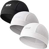 THINDUST 3Pcs Breathable Mesh Skull Cap,Lightweight Quick Dry Sports Helmet Liner for Men Women, Cooling Cycling Beanies