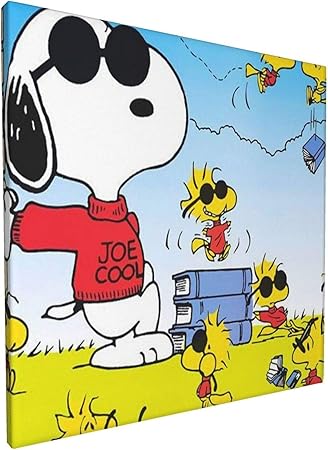 Amazon Co Jp スヌーピーはサングラスがとてもかっこいいです アートポスター インテリア絵画 油画 おしゃれ かわいい 壁掛け絵画 布 アートパネル 30x30cm Generic