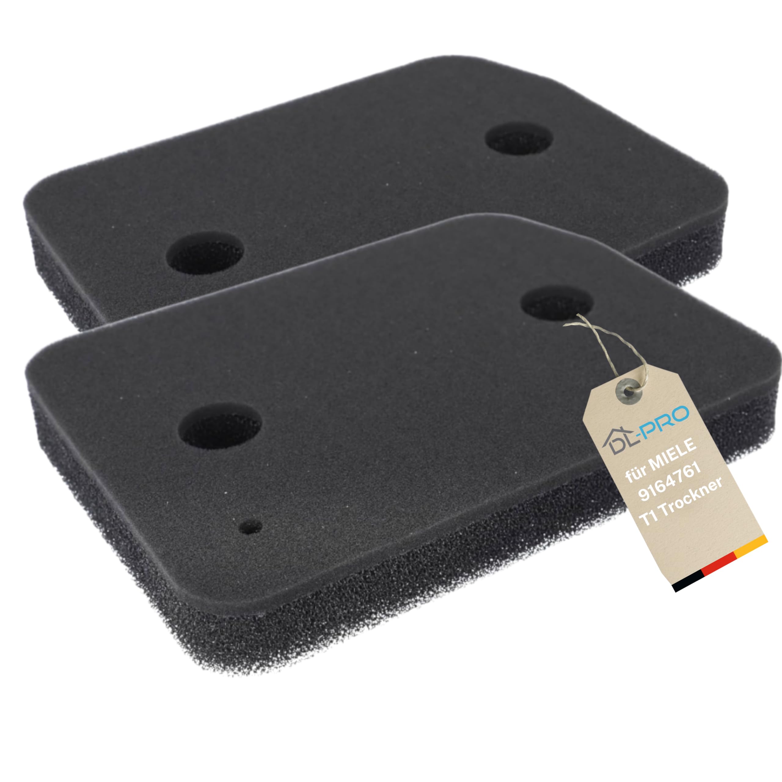 DL-pro Filter Suitable for Miele 9164761 Foam Filter 2-Ply 207 x 155 mm Base Filter on Heat Exchanger Condenser Dryer (2)