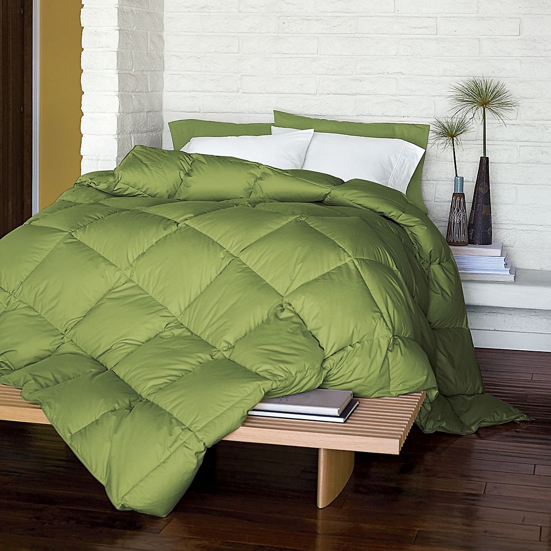Lacrosse Down Comforter Ultra Warmth Queen Cilantro Amazon Co
