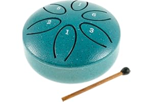 Rain Drum for Outside, 3 In Steel Tongue Drum Rain Chime, 6 Note Rain Drum Instrument for Outside, Soothing Sound Steel Tongu