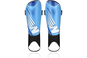 WONARBY Shin Guards Soccer Youth Kids - Shin Guard for Toddler Boys Girls Teenagers 2-18 Years Old with Ankle Sleeves Protection - Football Shin Pads Equipment with Adjustable Strap