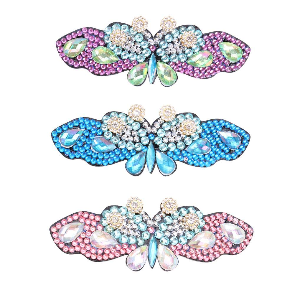 3pcs Diamond Painting Hair Clips 5D Bowknot Rhinestone
