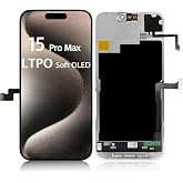 【with Light Sensor Flex】 Soft LTPO OLED for iPhone 15 Pro Max Screen Repl. | Full View Anti-Glare ,1-120Hz ProMotion,6.7" Digitizer &ndash;power-efficient,repair kit,A2849, A3105, A3106, A3108