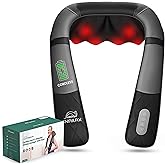Snailax Rechargeable Neck Massager with Heat, Shiatsu Back and Neck Massager, Cordless Portable Deep Kneading Shoulder Massage Pillow, Gifts for Dad Mom