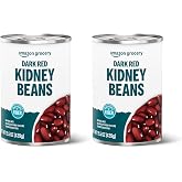 Amazon Grocery, Canned Dark Red Kidney Beans, 15.5 Oz (Pack of 2)