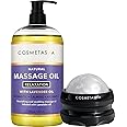 Lavender Relaxation Massage Oil with Massage Roller Ball - No Stain 100% Natural Blend of Spa Quality Oils for Calming, Aroma