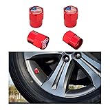 Ziciner Tire Valve Stem Caps, 4 PCS Aluminum Alloy