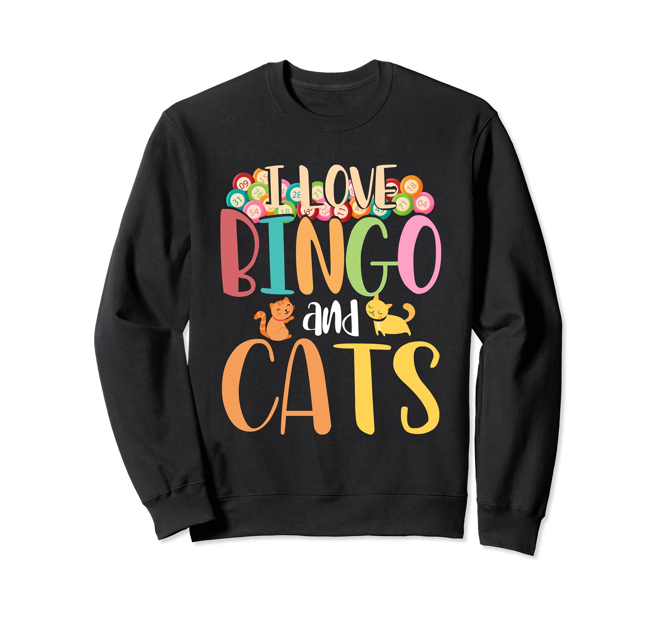 Gambling Lover Lottery Player Cat Animal Lover Gift Bingo Sweatshirt