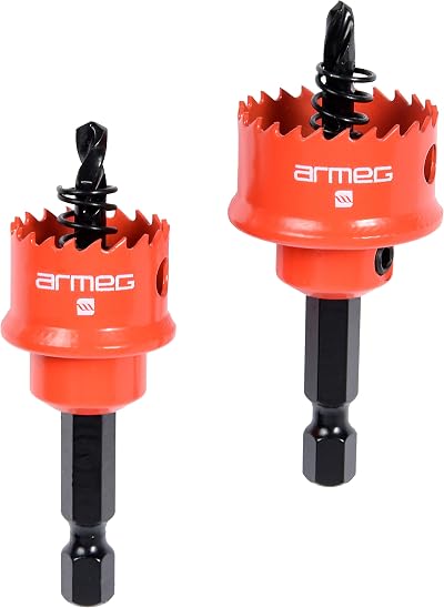 Armeg Acceler8 Sheet Steel Holesaw Twin Pack 20mm 25mm Impact Rated