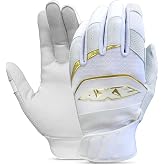 Axe Pro-Fit Batting Gloves White/Gold Cabretta Leather Adult M
