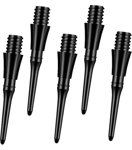 200 Pièces Pointes De Fléchettes Plastique Souples 2BA - Noires Et Blanches Pour Fléchettes