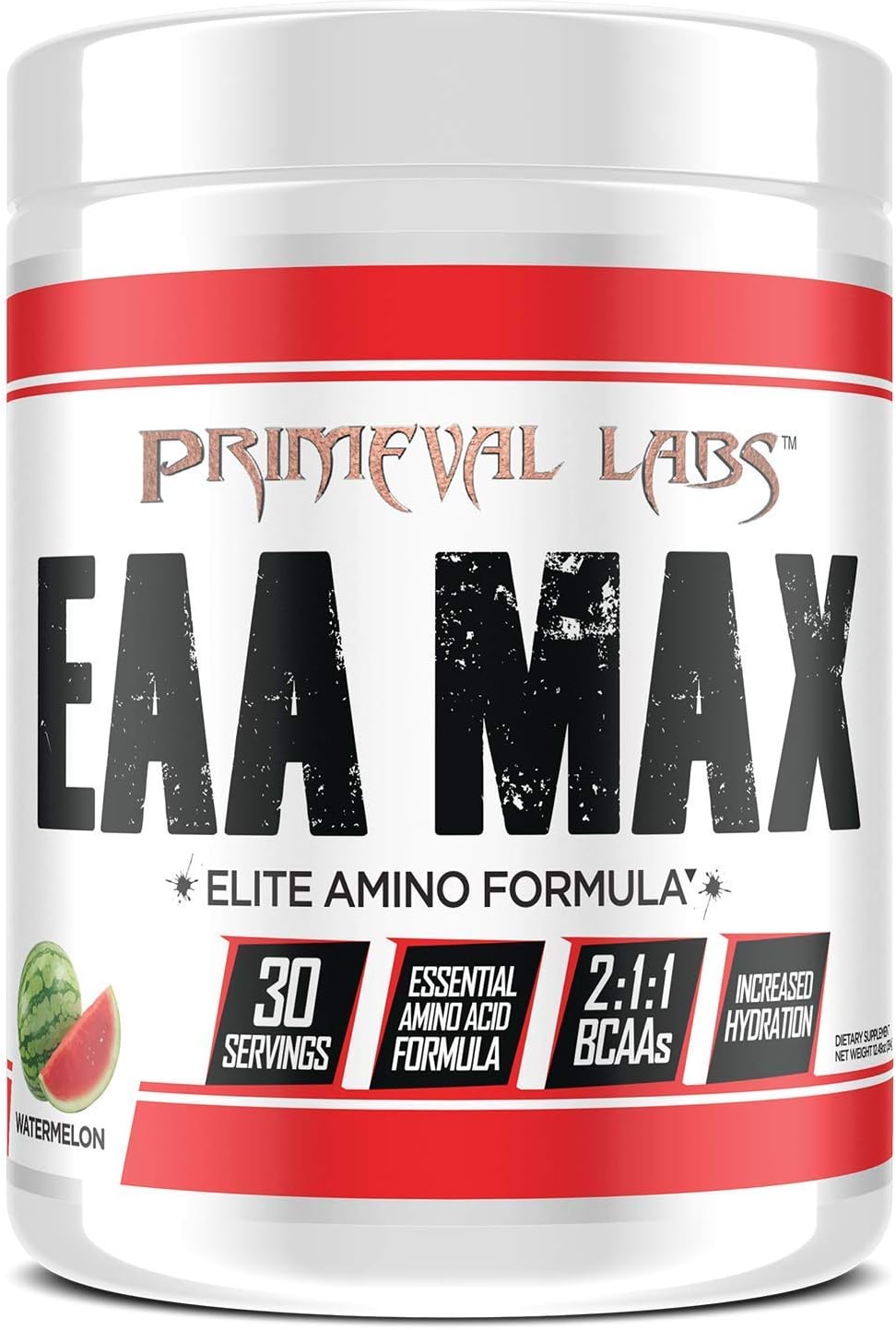 Primeval Labs EAA Max - 30 Servings - Full Essential Amino Acid Profile Drink (Watermelon)