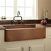Signature Hardware 318879 Raina 36" Single Basin Copper Farmhouse Sink - Copper