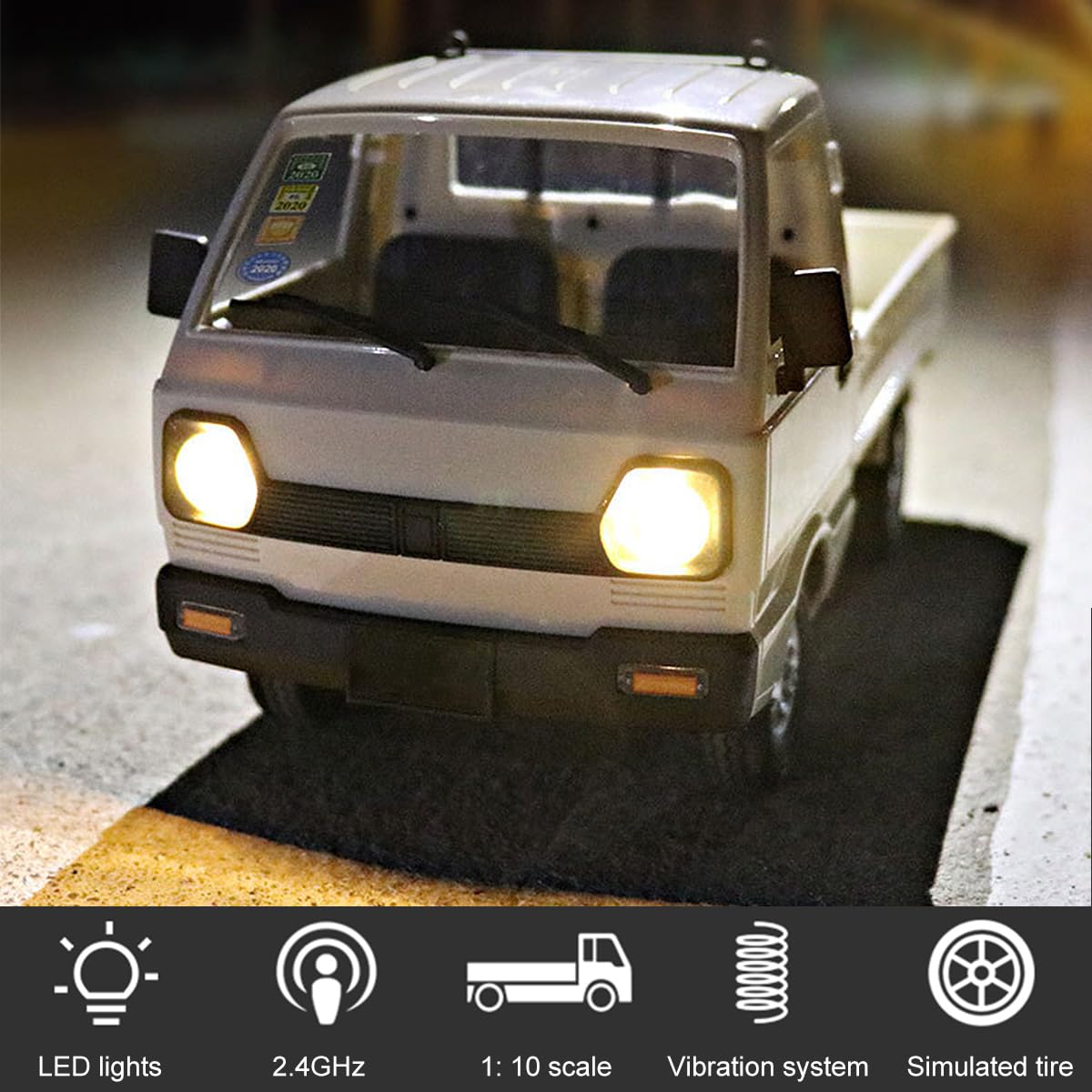 Remote Control Car for HJ110 1:10 Drift Pickup 2.4G RC Racing Truck Drift 2WD Vehicle with 2 Rechargerable Batteries Hobby Toys Model for Kids Boys Girls Adults